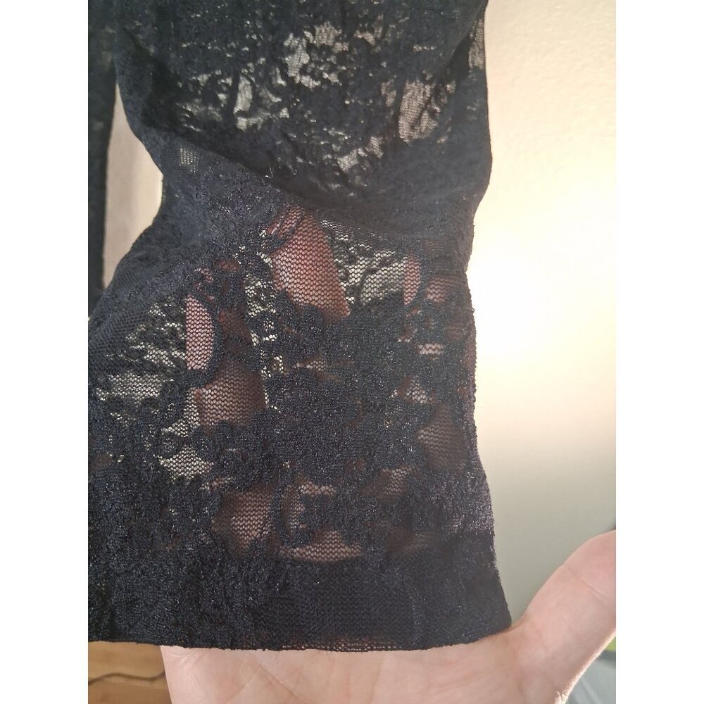 NWT Wild Fable Lace Pants Boho Sheer Cottage Casual Floral Black Size Large - Picture 4 of 7